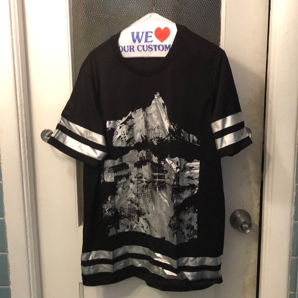 Black/mesh metallic shirt - Picture 1 of 2